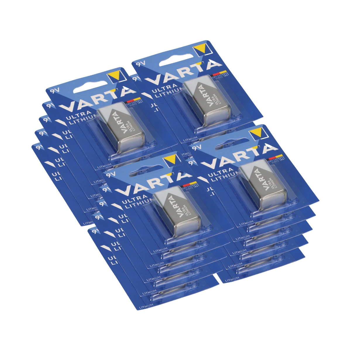 20x 1er Blister Varta Professional Lithium Batterie 9V-Block