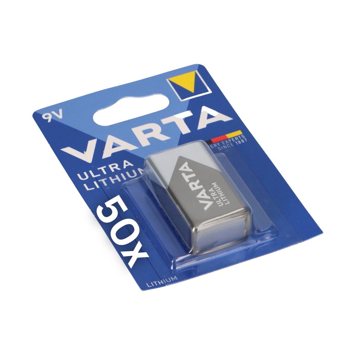 50x 1er Blister Varta Professional Lithium Batterie 9V-Block