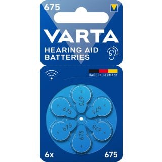 Varta Hearing Aid Batterie 675 PR44 Hörgerätebatterie