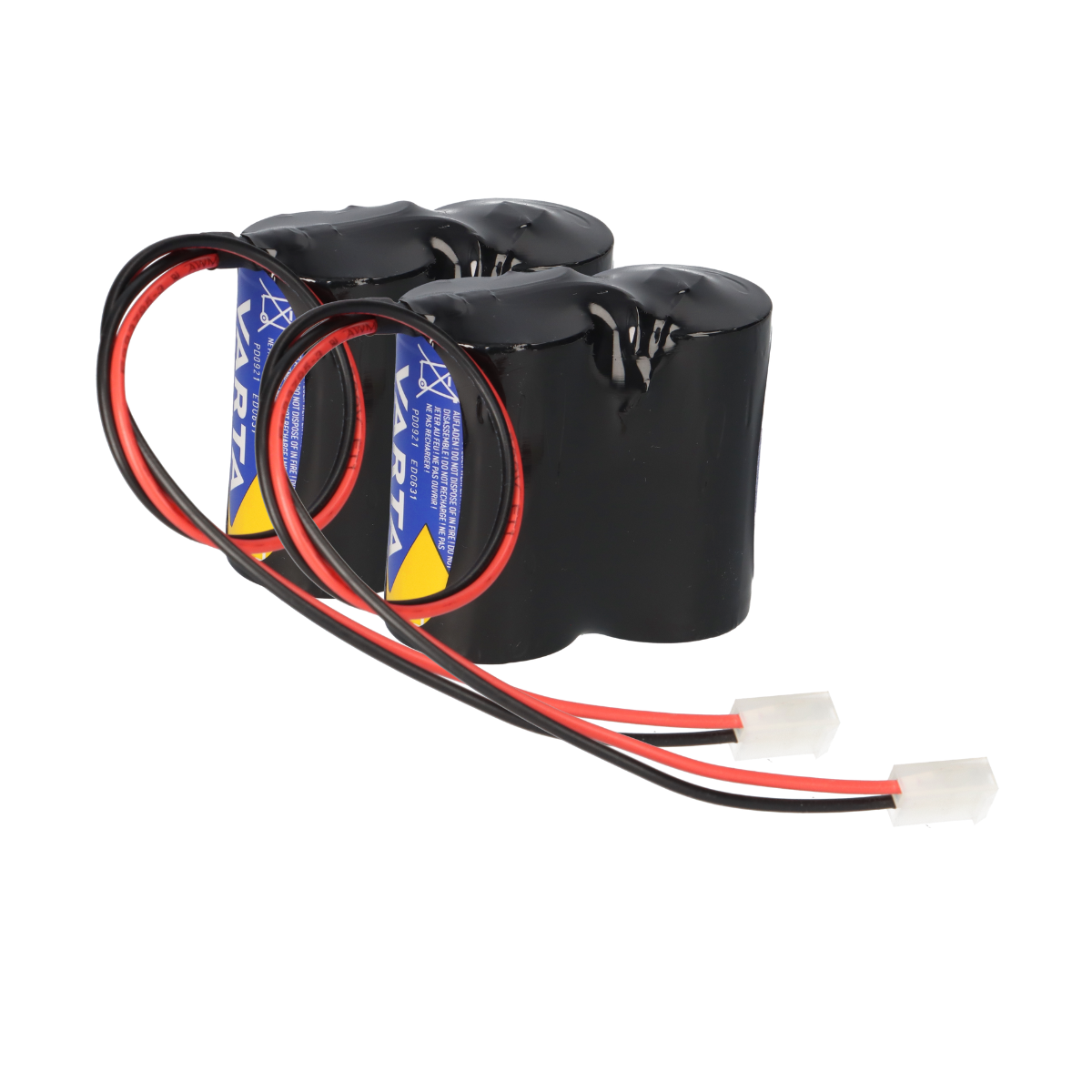 Ersatzbatterie kompatibel ABUS Security-Center für 2WAY-Funksirene 2x2er Set Varta Stecker