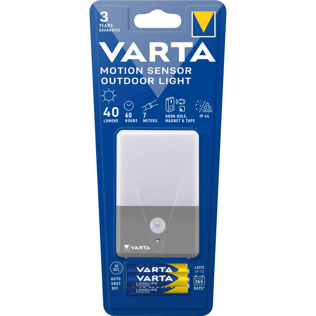 Varta LED Taschenlampe Motion Sensor, Outdoor Light