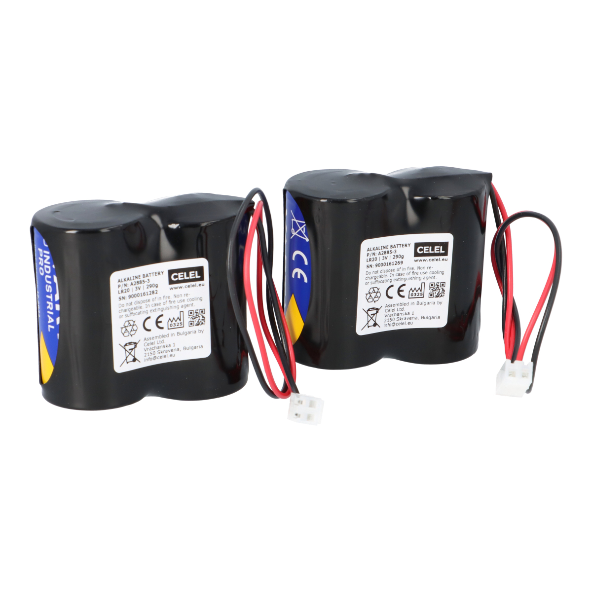 Ersatzbatterie kompatibel ABUS Security-Center für 2WAY-Funksirene 2x2er Set Panasonic Stecker