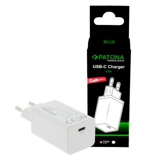 PATONA Premium GaN PD65W Adapter weiß 1xUSB-C PD3.0 QC3.0