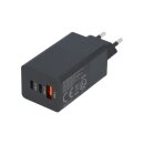 PATONA Premium GaN PD65W Adapter schwarz 2xUSB-C 1xUSB-A