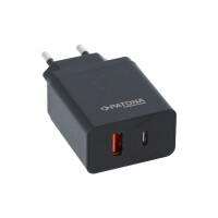 PATONA Premium GaN PD36W Adapter schwarz 1xUSB-C 1xUSB-A 1