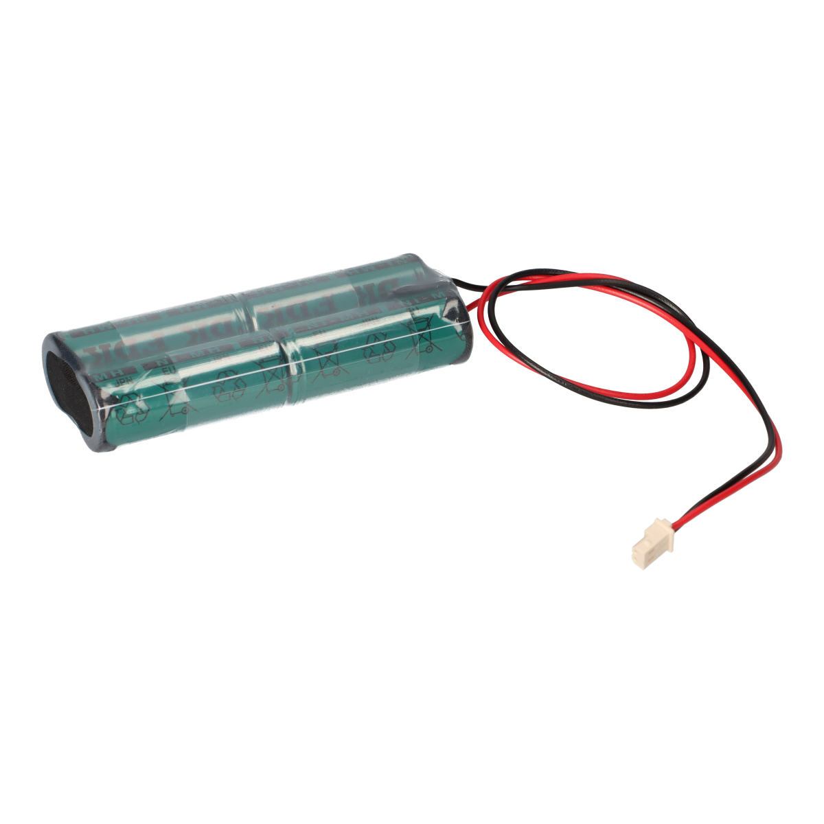 Notleuchtenakku NiMH 4,8V 1720mAh L2x2 4/5A mit Kabel und Stecker