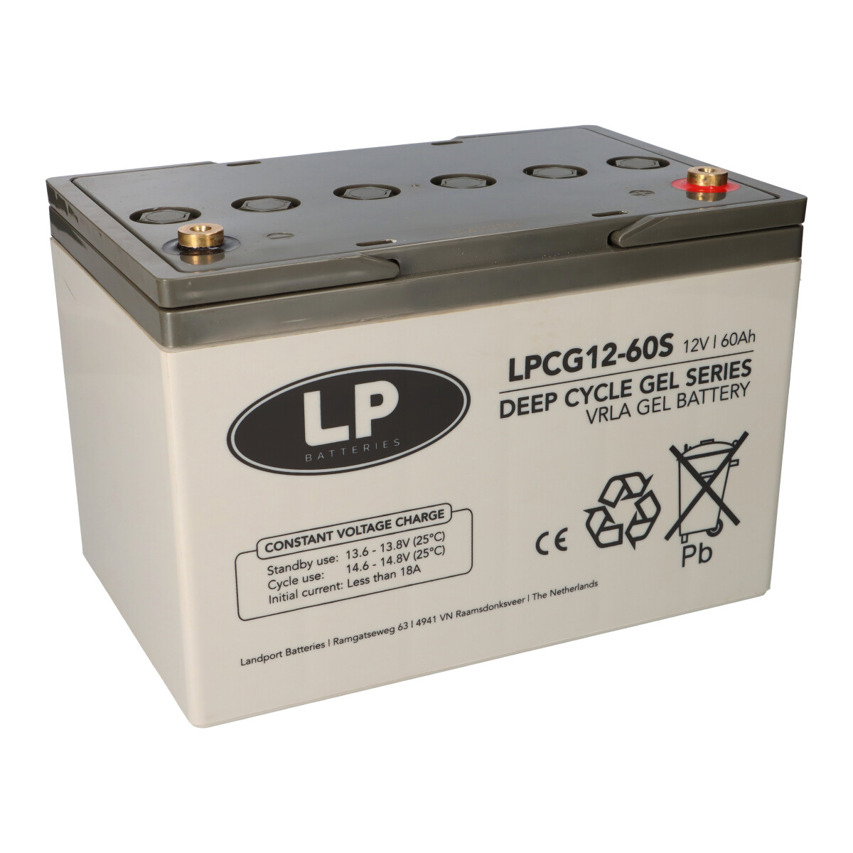 Landport LPCG12-60S VRLA GEL Akku 12V 60Ah Deep Cycle T6 wartungsfrei