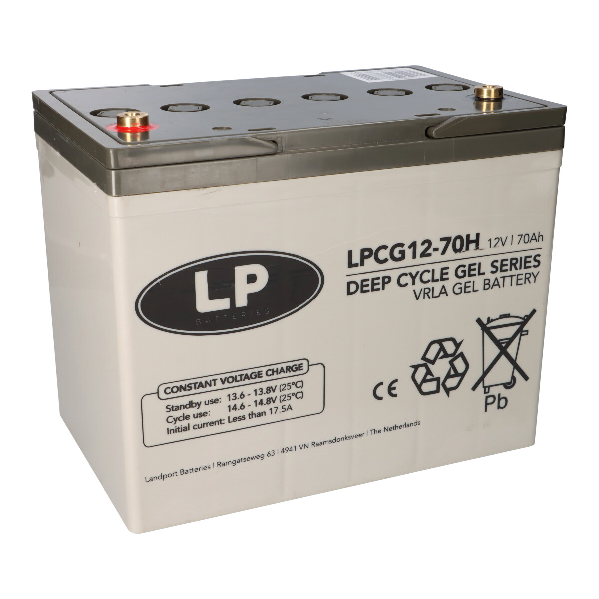 Landport LPCG12-70H VRLA GEL Akku 12V 70Ah Deep Cycle T6 wartungsfrei