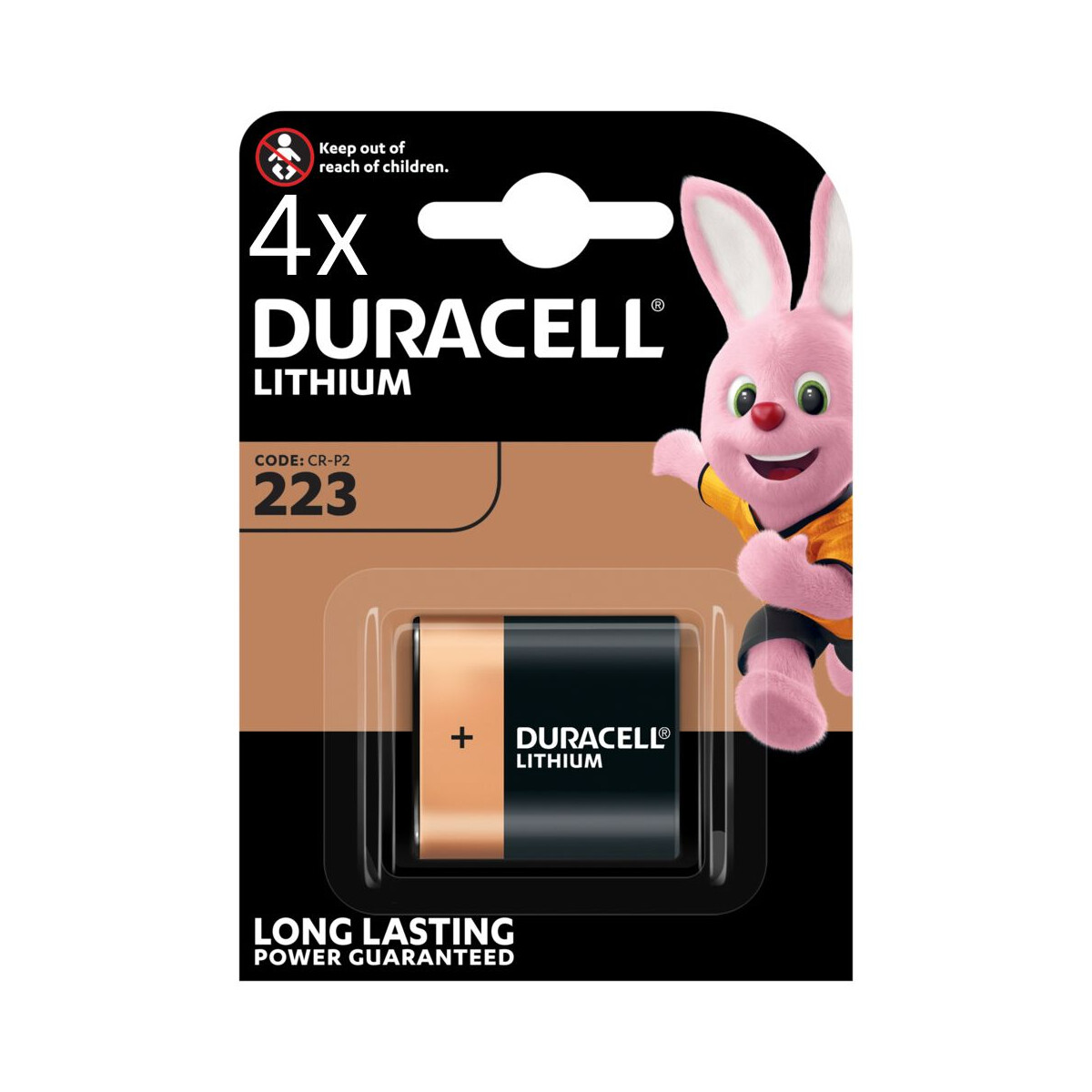 4x Duracell CR-P2 DL223 Lithium Batterie 6V 1,4Ah