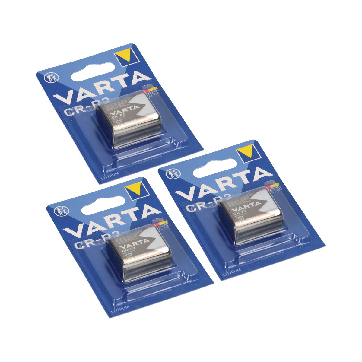 3x CR-P2 CRP2 Foto-Batterie Lithium 6V VARTA Profi