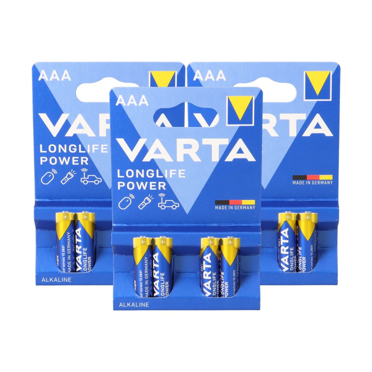 12x Varta 4903 Longlife Power AAA Micro Batterie im 4er Blister