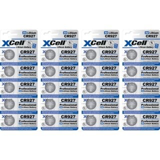 20x XCell CR927 Lithium-Knopfzelle 3V 30mAh (4x 5er-Blister)