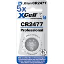 5x XCell Lithium-Knopfzelle CR2477 1er-Blister 3V/950mAh