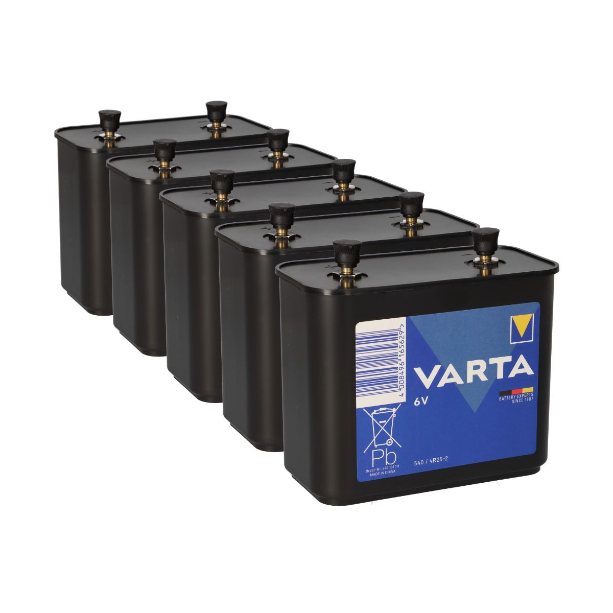 5x Varta V540 4R25-2 Blockbatterie 6V 19Ah 65F100 LR820