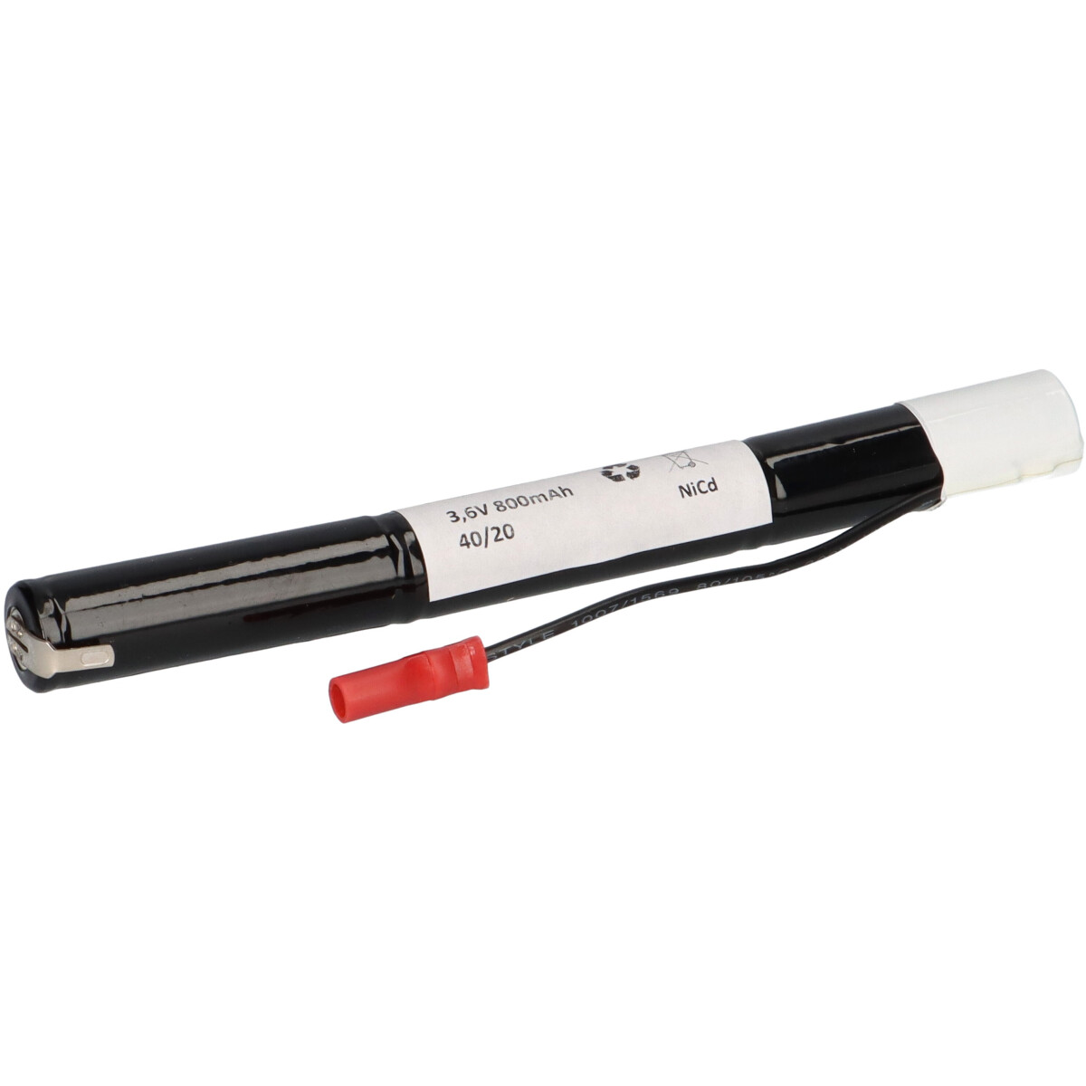 Notleuchten-Akku 3,6V 800mAh NiCd L3x1 – AA/Mignon – Faston 2,8 mm – passend für RZB 671915.004.1