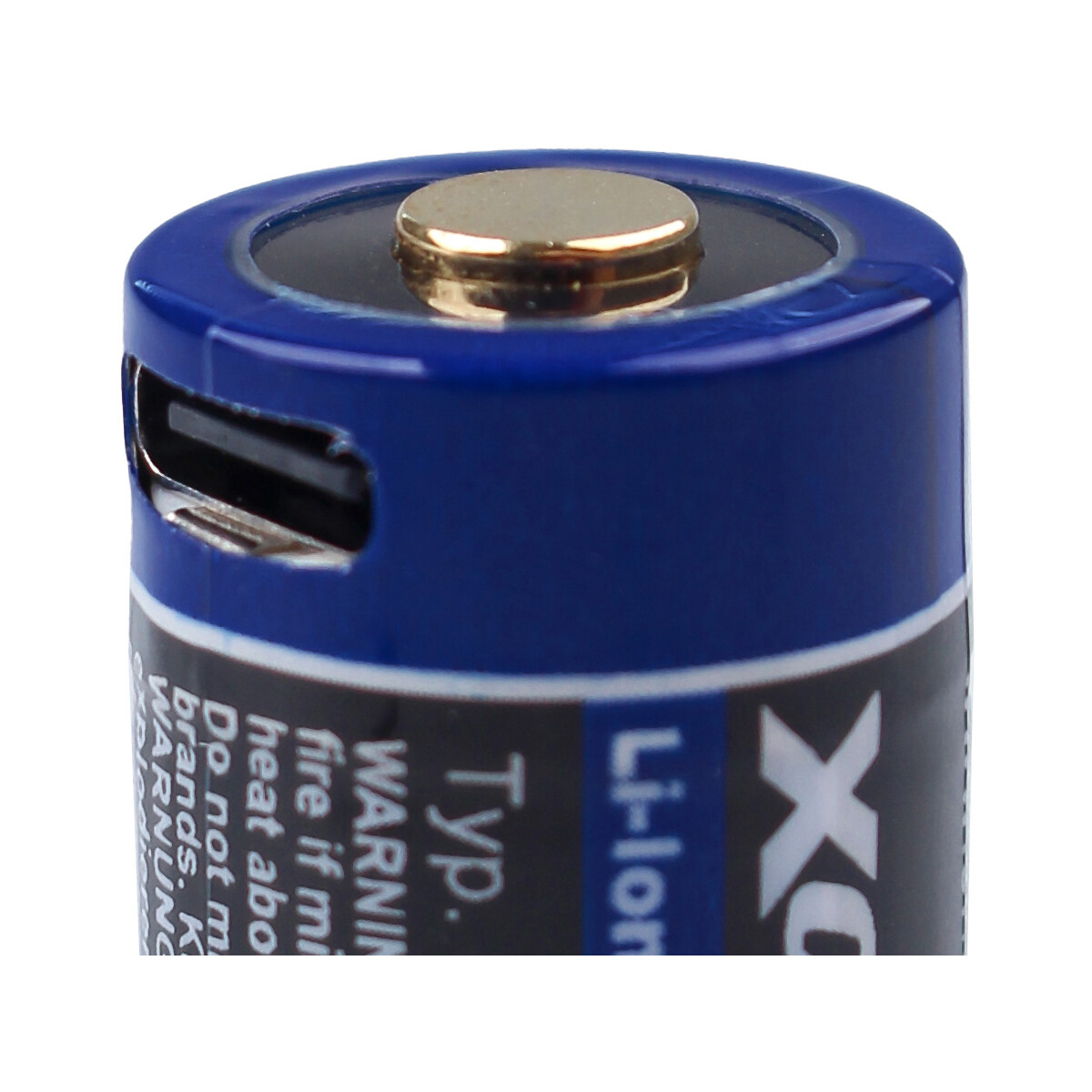 5x XCell 16340 Pro Li-Ion Akku 3,6V 850mAh USB-C – CR123A-Format