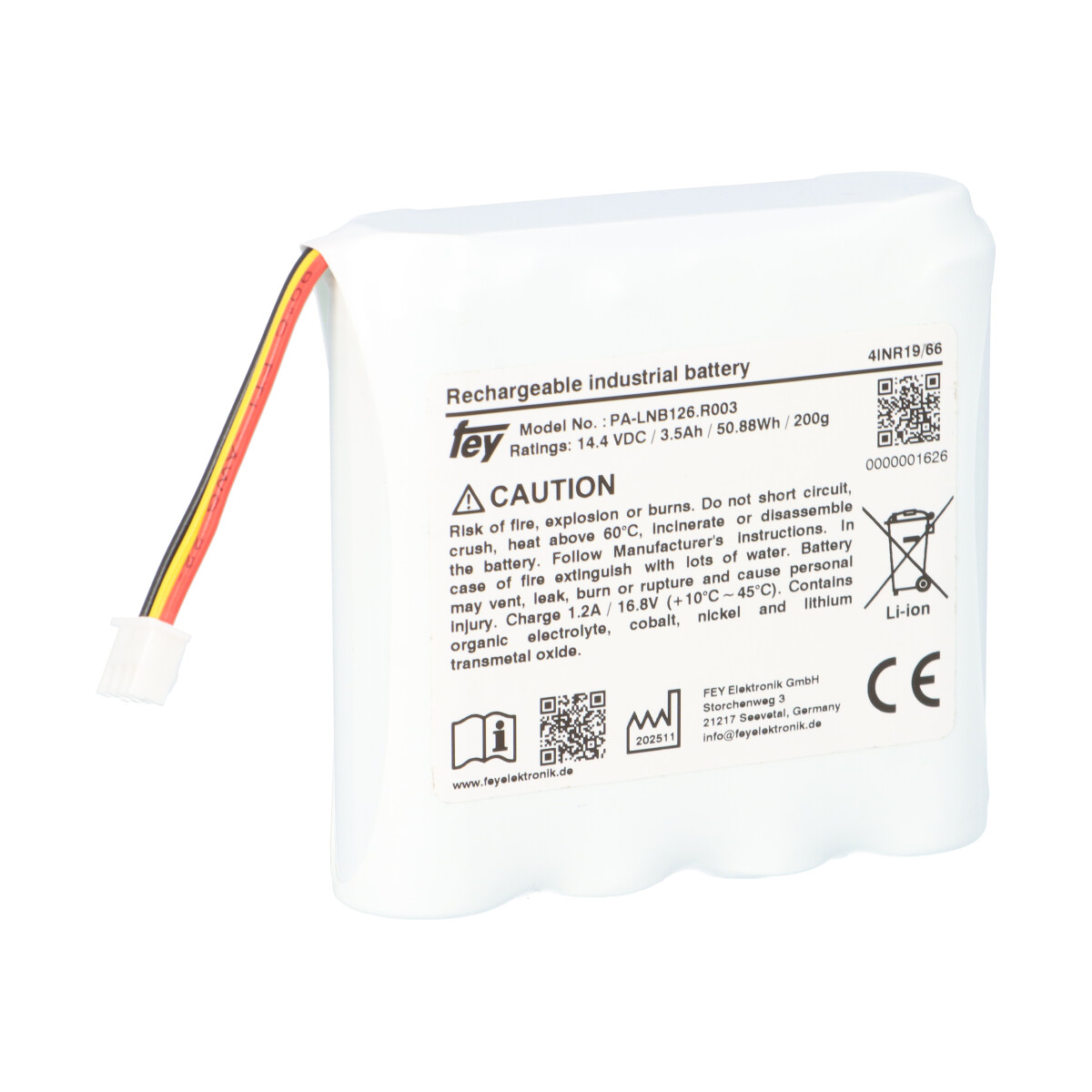 Lithium Akkupack 14,4V 3,35Ah 48,24Wh 4S1P PA-LNB126