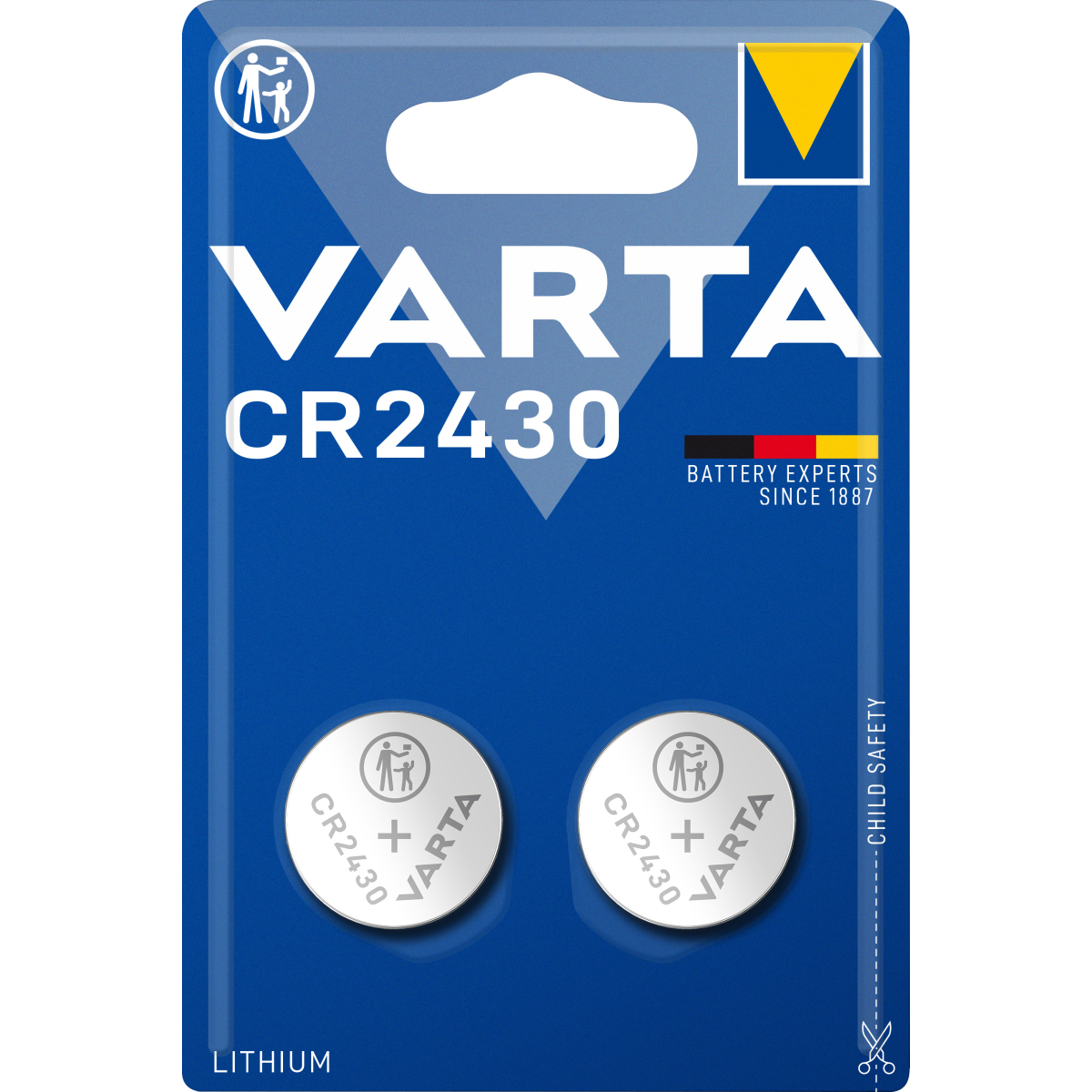 Varta CR2430 3V Lithium Knopfzelle - 2er Blister