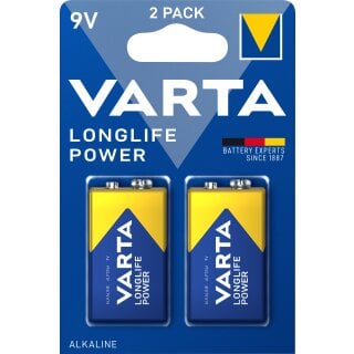 Varta Alkaline 9V Block 6LR61 - 2er Blister