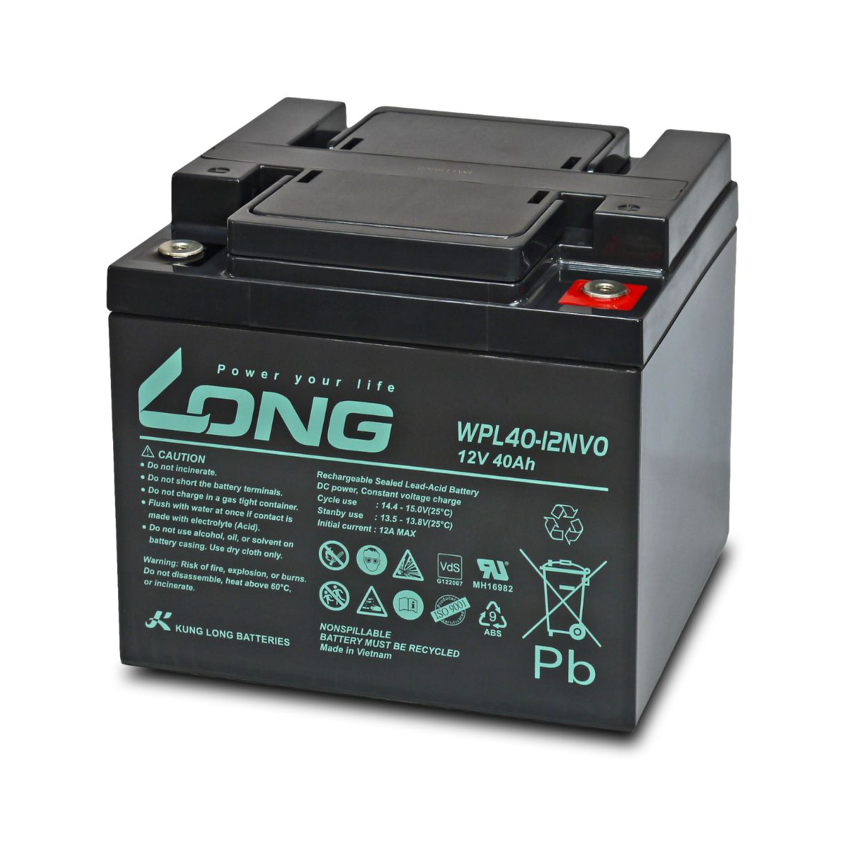 Kung Long WPL40-12NV0 kompatibel zu BFX 12-40 Akku