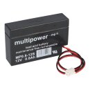 Ladegerät mit 1x Blei-Akku 12V 0,8Ah MP0.8-12H JST-Stecker