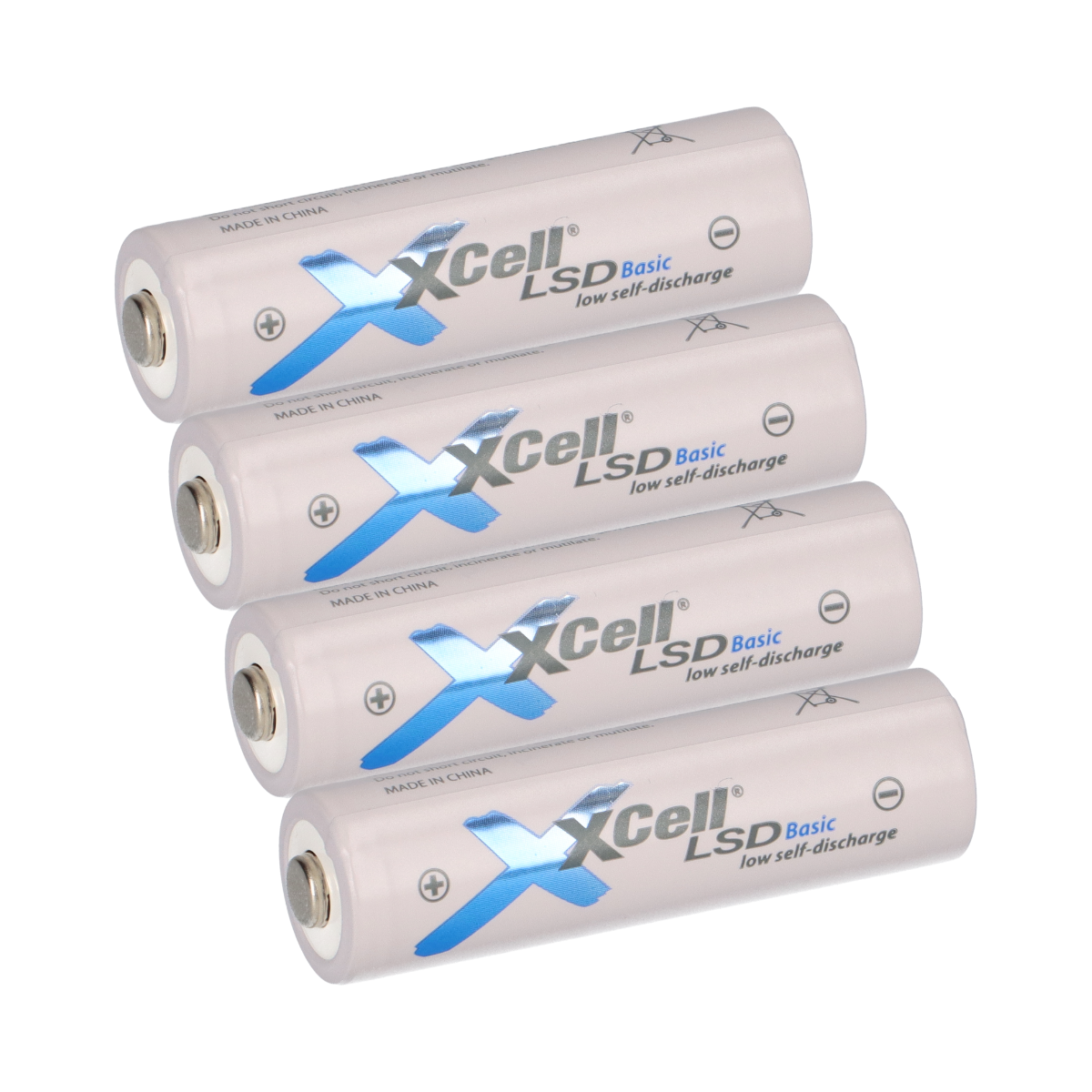 4x XCell Mignon AA Akku LSD Basic Ni-MH 1,2V 2100mAh
