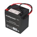 B-Ware Multipower Blei Akku Gel AGM Technik 12V 5,4Ah mit Stecker für Rasenmäher z.B. Sabo 43-Vario E Toro Briggs Stratton