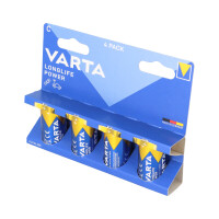 Varta Batterien C Baby, 4er Blister, Longlife Power, Alkalin