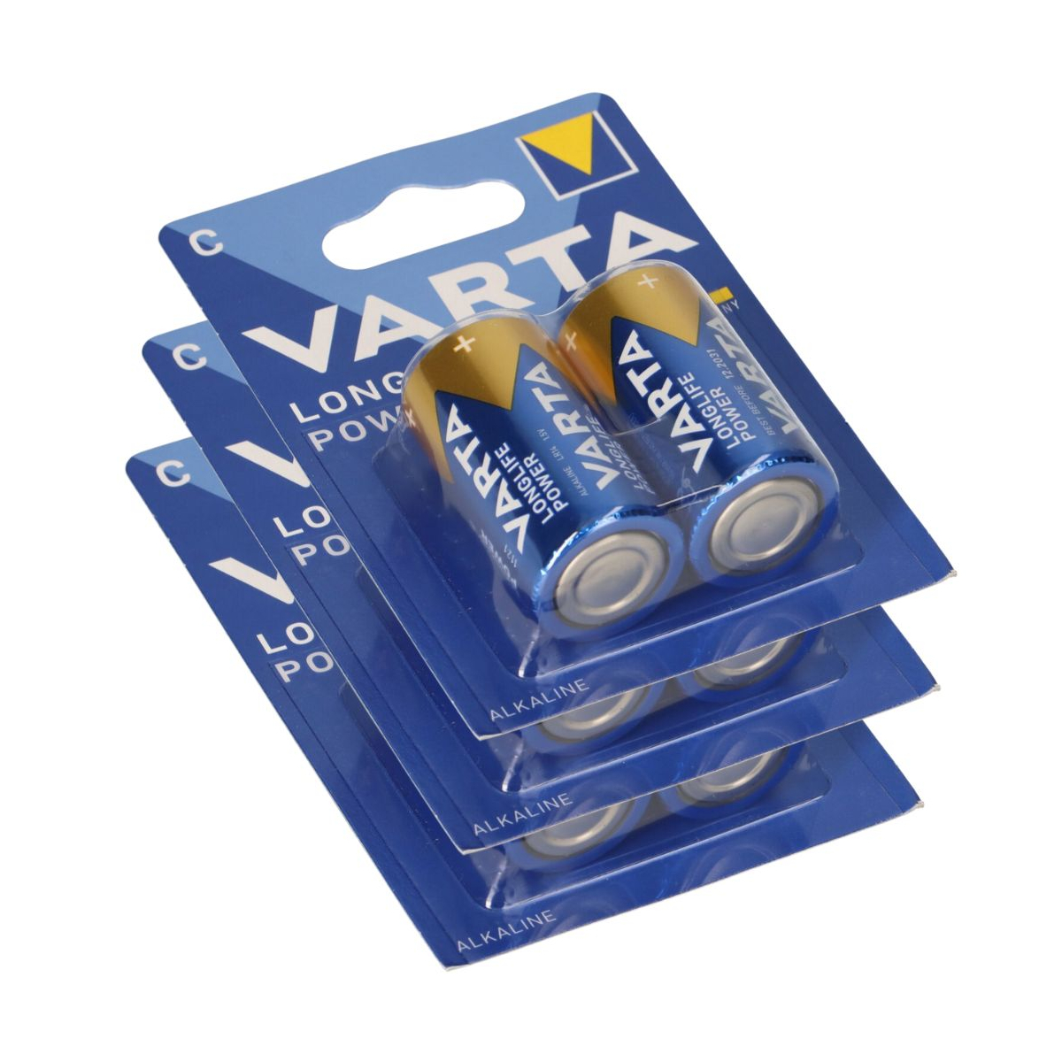 3x Varta 4914 Longlife Power Baby Batterie C 2er Blister LR14