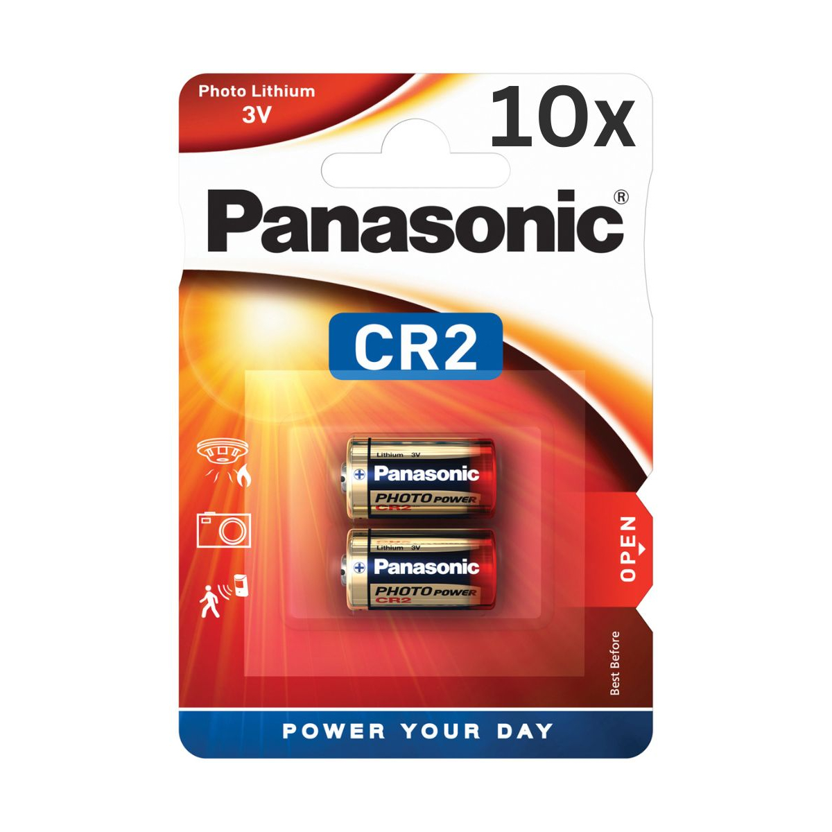 20x Panasonic CR2 Photobatterie - (10x 2er Blister)