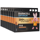 64x Duracell MN1500 AA Mignon Batterie Optimum 8er Blister