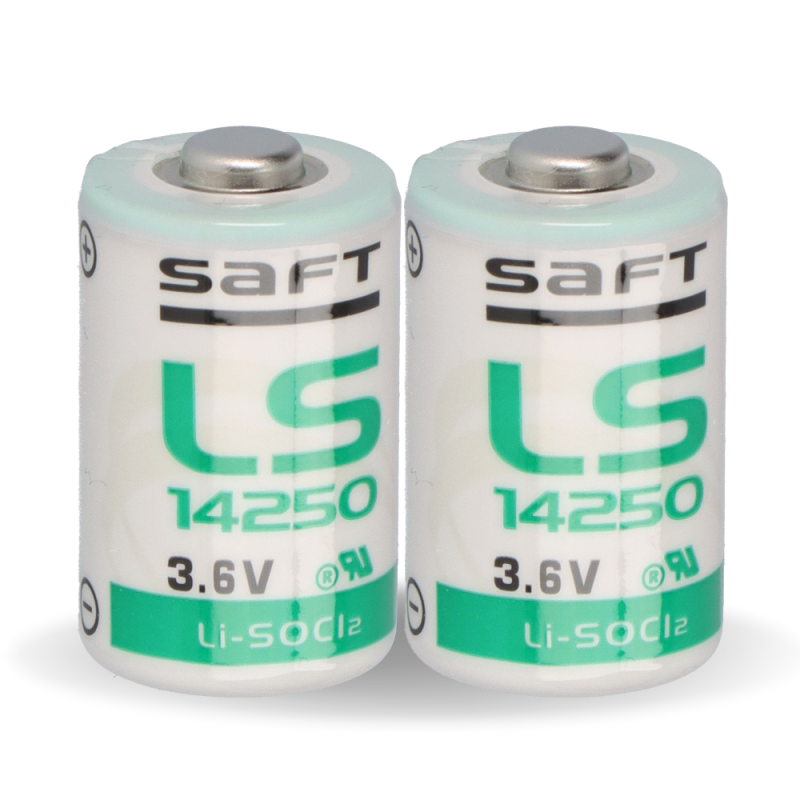 2x Saft Lithium 3,6V Batterie LS 14250 - 1/2 AA - LS14250 Li-SOCl2
