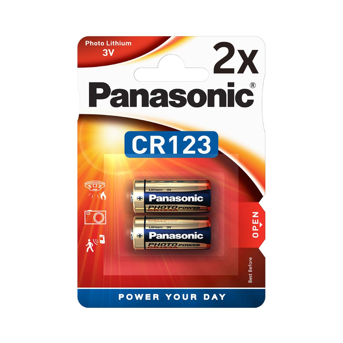 4x Panasonic CR123A Photobatterie - (2x 2er Blister)