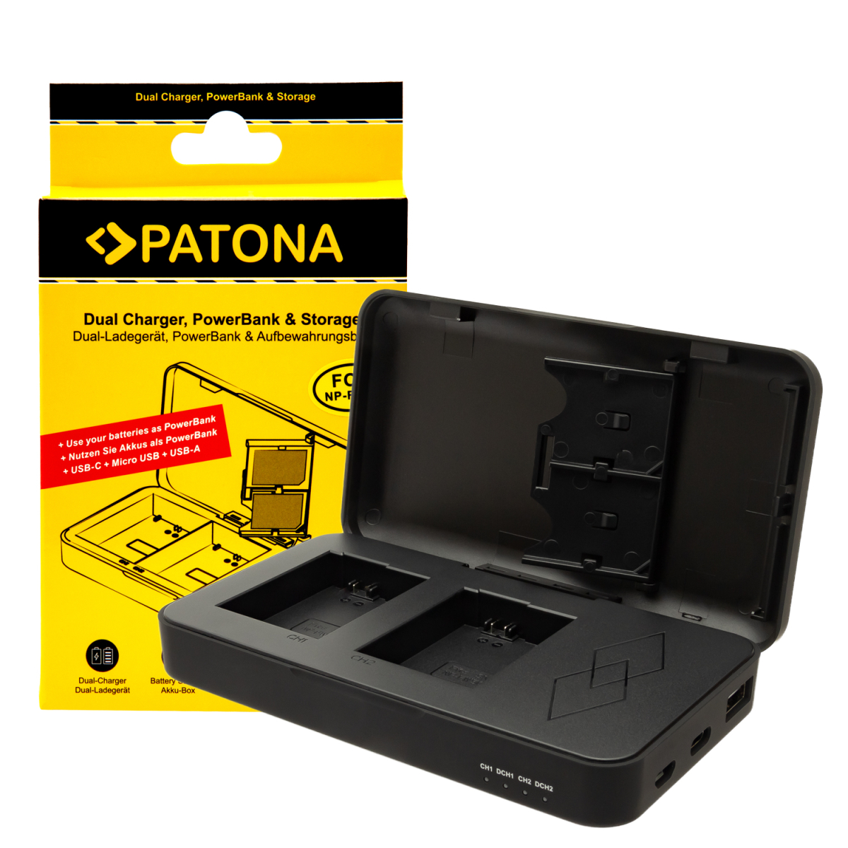PATONA Dual Ladegerät für Panasonic DMW-BLG10 DC-TX2