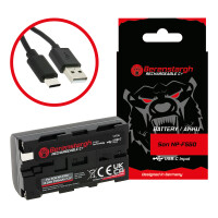 Berenstargh Akku mit USB-C Input für Sony NP-F550 F330 