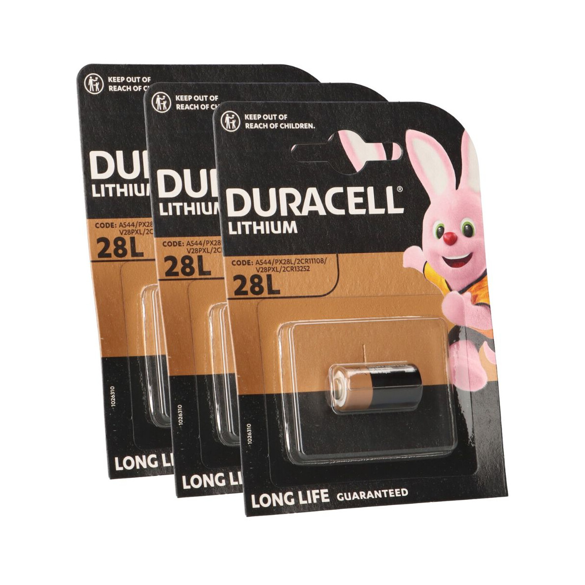 3x Duracell Photobatterie PX28 Lithium 6V 150mAh (3x 1er Blister)