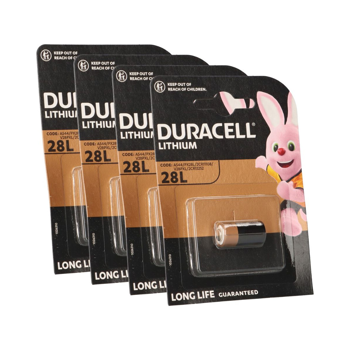 4x Duracell Photobatterie PX28 Lithium 6V 150mAh (4x 1er Blister)