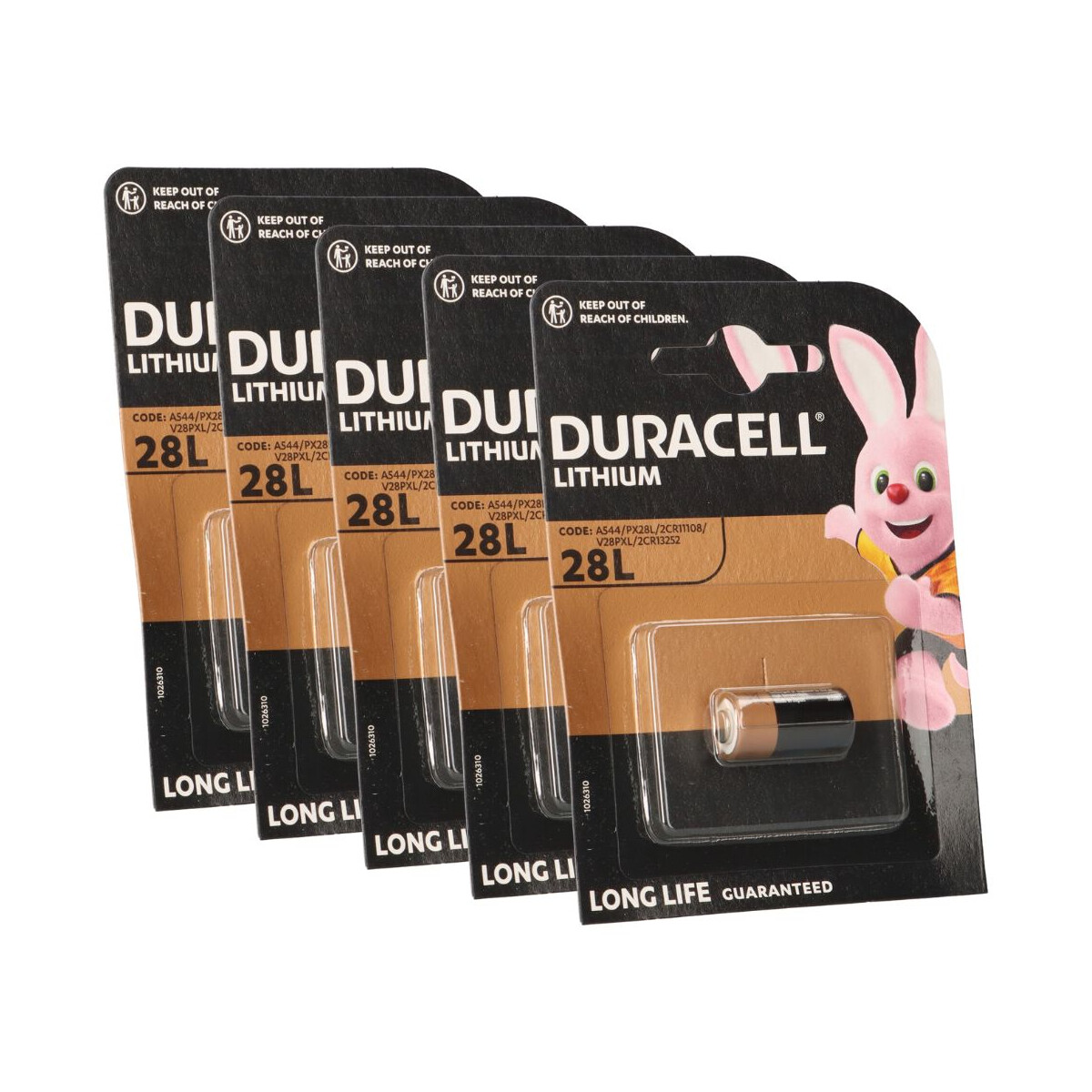 5x Duracell Photobatterie PX28 Lithium 6V 150mAh (5x 1er Blister)