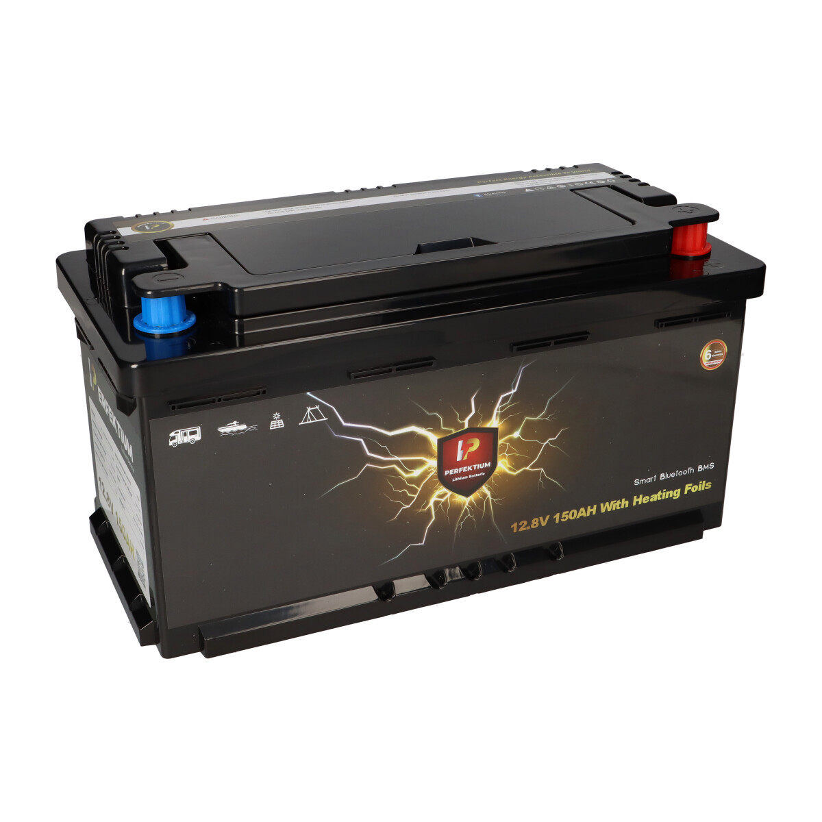 Perfektium LiFePO4 12.8V 150Ah Wohnmobil Untersitz Batterie mit BMS und Heizfolie mit 0% MwSt nach §12 Abs. 3 UstG
