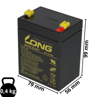 Kung Long WP2.9-12T 12V 2,9Ah AGM Bleiakku F1 4,8mm 2