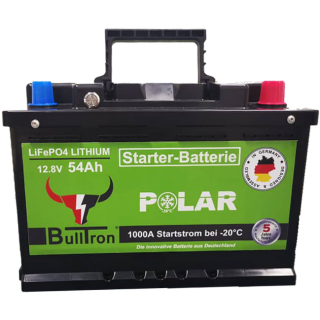 BullTron LiFePO4 12,8V 54Ah Smart BMS Bluetooth Starter Polar