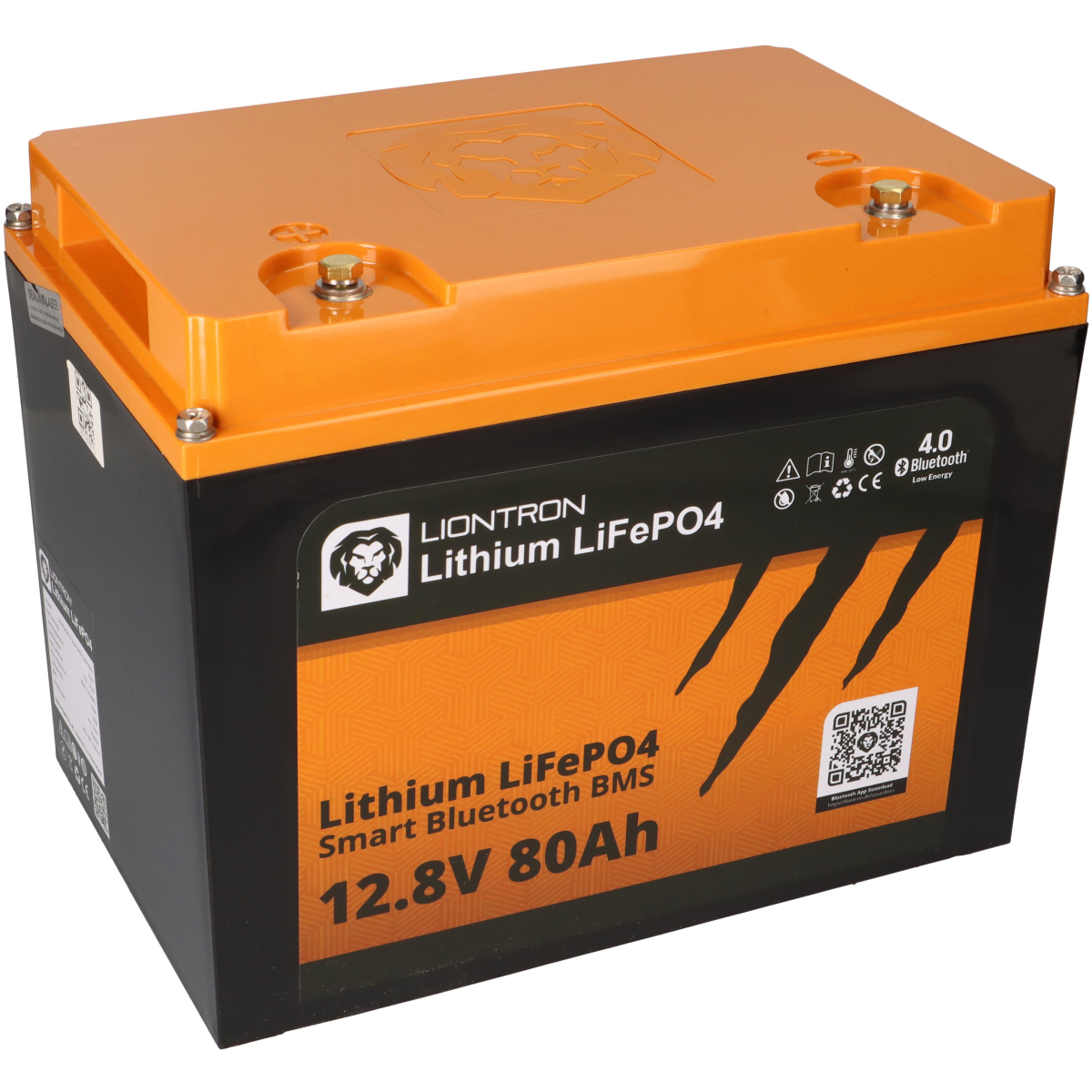 LIONTRON LiFePO4 Akku 12,8V 80Ah LX Smart BMS mit Bluetooth mit 0% MwSt nach §12 Abs. 3 UstG