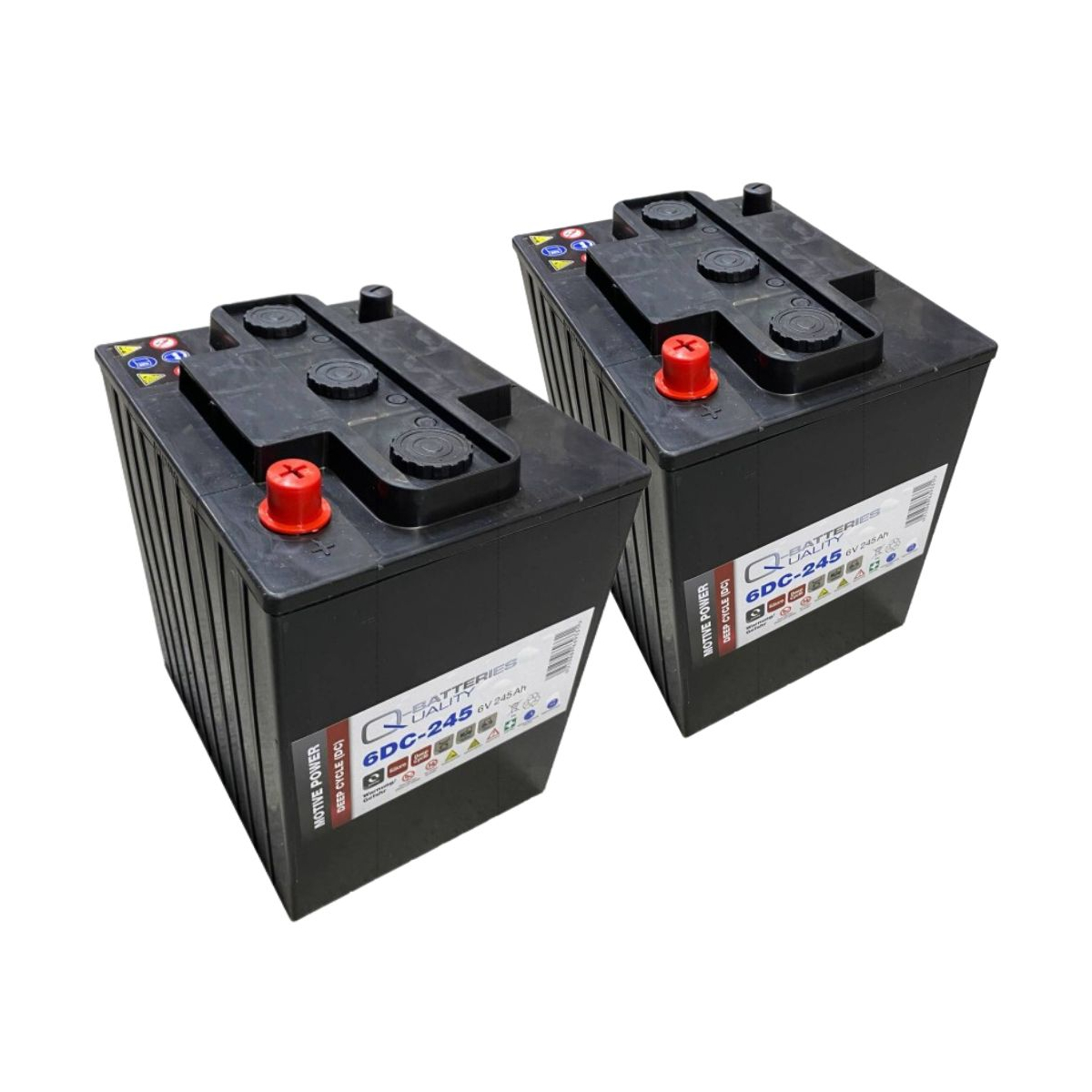 2x Q-Batteries 6DC-245 6V 245Ah Deep Cycle Traktionsbatterie