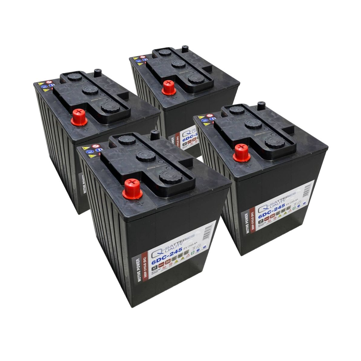 4x Q-Batteries 6DC-245 6V 245Ah Deep Cycle Traktionsbatterie