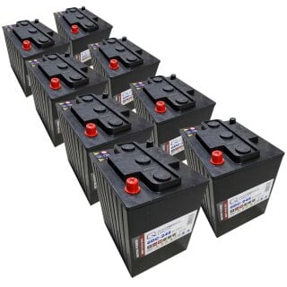 8x Q-Batteries 6DC-245 6V 245Ah Deep Cycle Traktionsbatterie