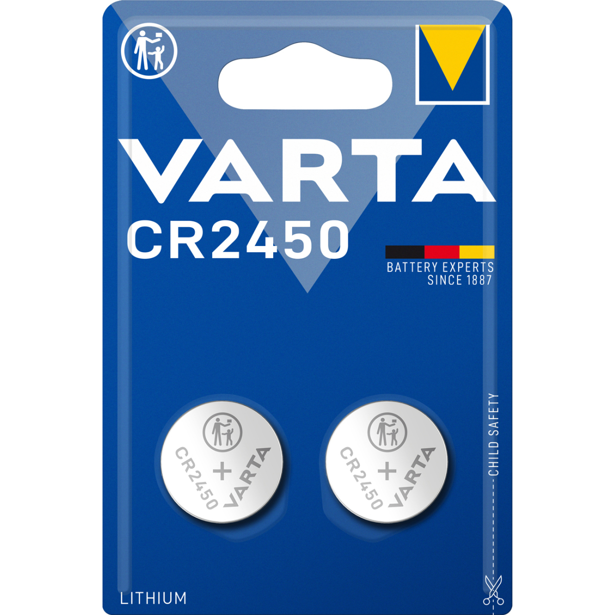 Varta Knopfzelle Lithium Coin CR2450 2er Blister