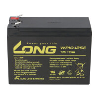 Kung Long WP10-12SE 12V 10Ah AGM Bleiakku F2 6,3mm zyklenfes