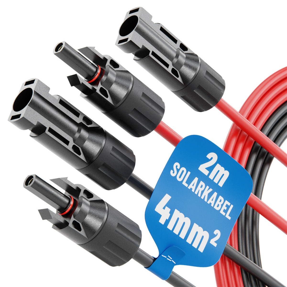 Absina Solarkabel Photovoltaik Set MC4 4mm² / IP67 (2m) 0% MwSt nach §12 Abs. 3 UstG