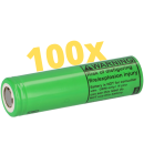 100x LG INR18650-MJ1 3,7V 3500mAh 10A unprotected flat Top