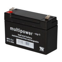 Multipower MP3,5-4 AGM Zyklenakku 4V 3,5Ah – F4,8 mm 6